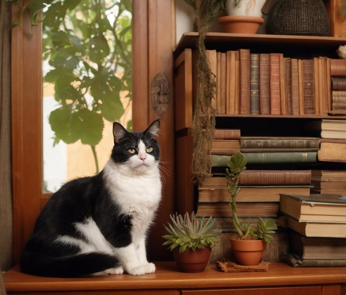 Gato en su espacio seguro